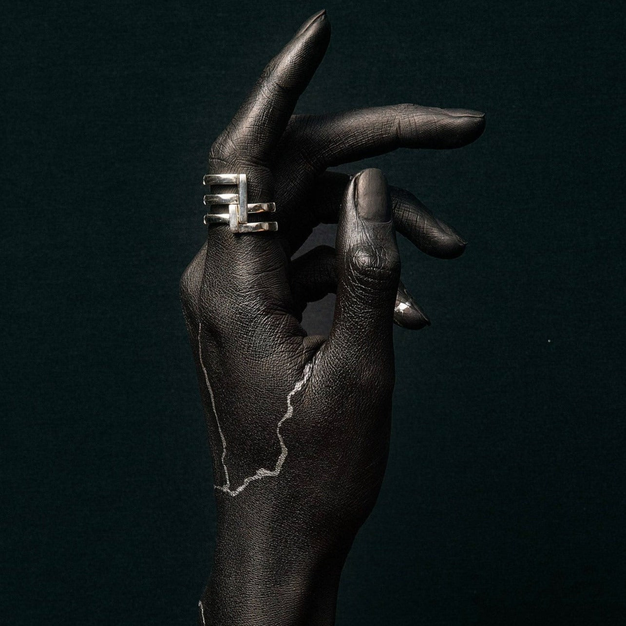 STRENGTH  sterling silver puzzle ring