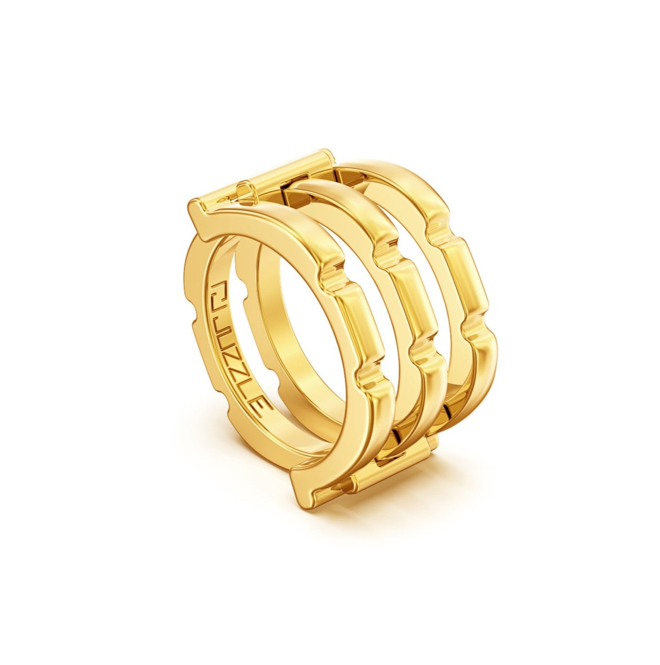 RADIANCE 18K  gold puzzle ring