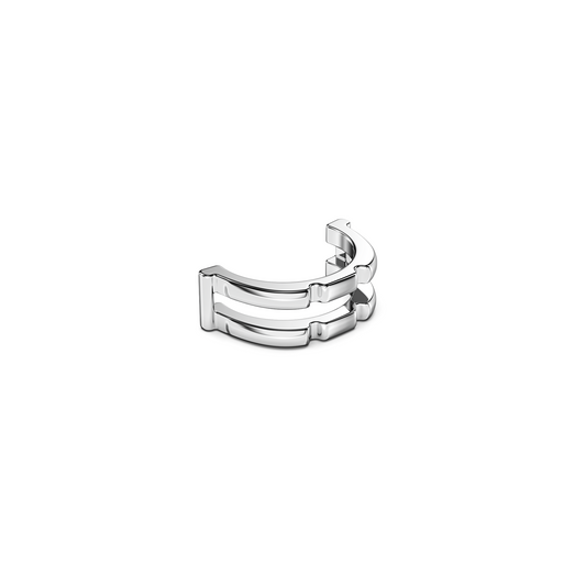 Two-line silver puzzle ring element